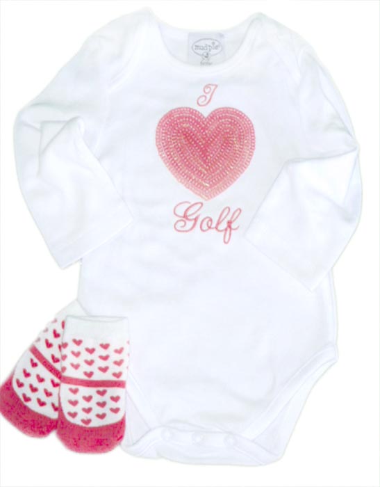 Baby Girl Golf Outfit - I Luv Golf Onesie | Designer Baby ...